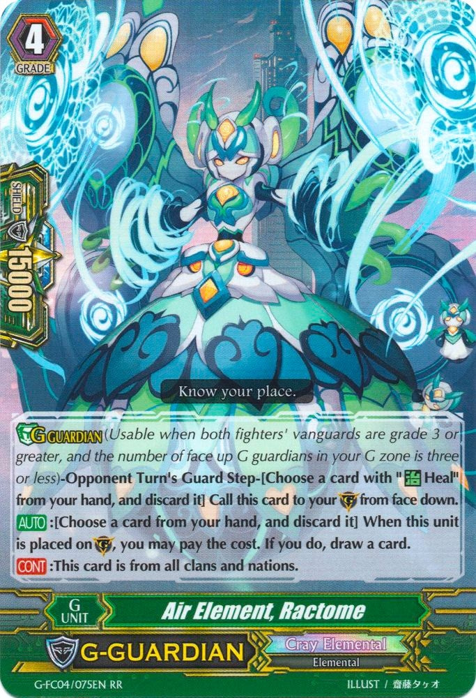 Air Element Ractome (4075) [G-FC04] - Cardfight Vanguard Single