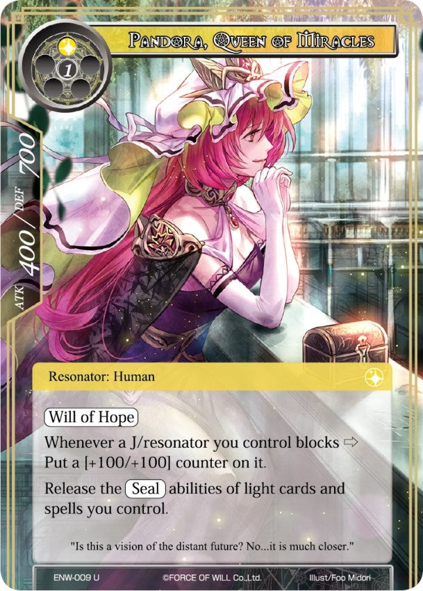 Pandora Queen of Miracles (9) [ENW] - Force of Will Single