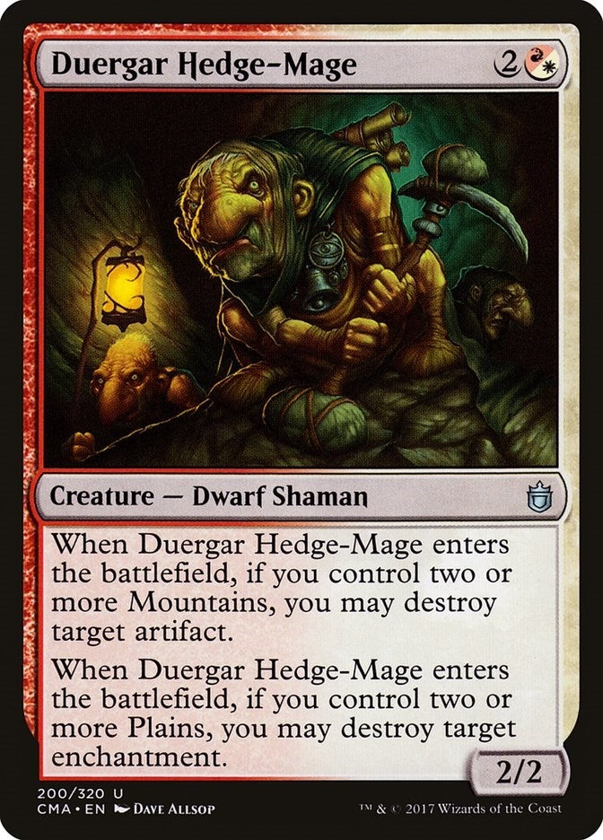 Duergar Hedge-Mage (200) [CMA] - MTG Single