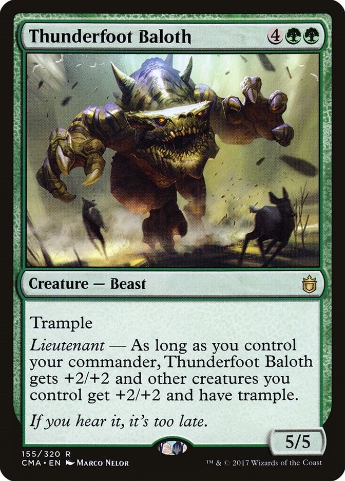 Thunderfoot Baloth (155) [CMA] - MTG Single