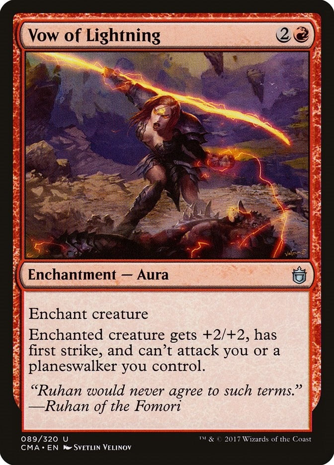 Vow of Lightning (89) [CMA] - MTG Single