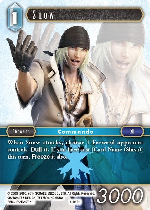 Snow (1) [OP1] - Final Fantasy TCG Single
