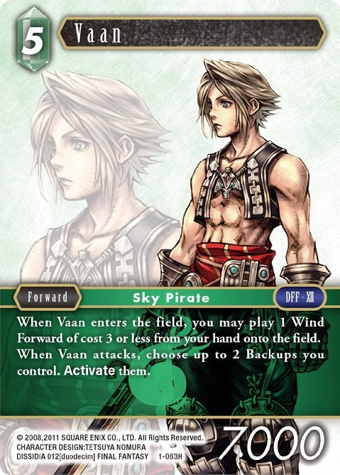 Vaan (Hero) (1) [OP1] - Final Fantasy TCG Single