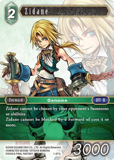 Zidane (1) [OP1] - Final Fantasy TCG Single