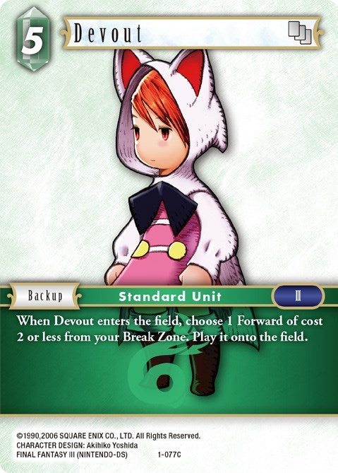 Devout (Refia) (1) [OP1] - Final Fantasy TCG Single