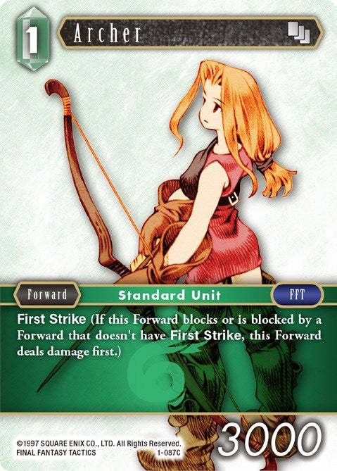 Archer (Female Unit) - 1-087C (1) [OP1] - Final Fantasy TCG Single