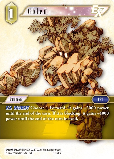Golem EX (1) [OP1] - Final Fantasy TCG Single