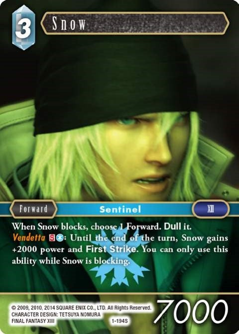 Snow (Starter) (1) [OP1] - Final Fantasy TCG Single