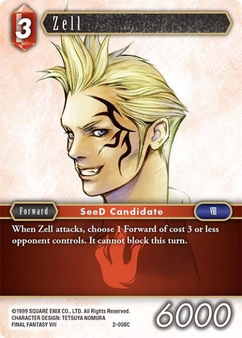 Zell (2) [OP2] - Final Fantasy TCG Single