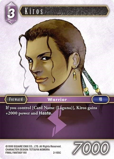 Kiros (2) [OP2] - Final Fantasy TCG Single