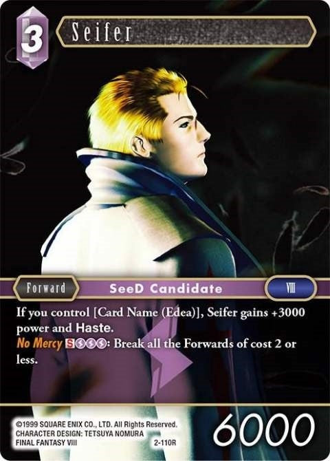 Seifer (Rare) (2) [OP2] - Final Fantasy TCG Single