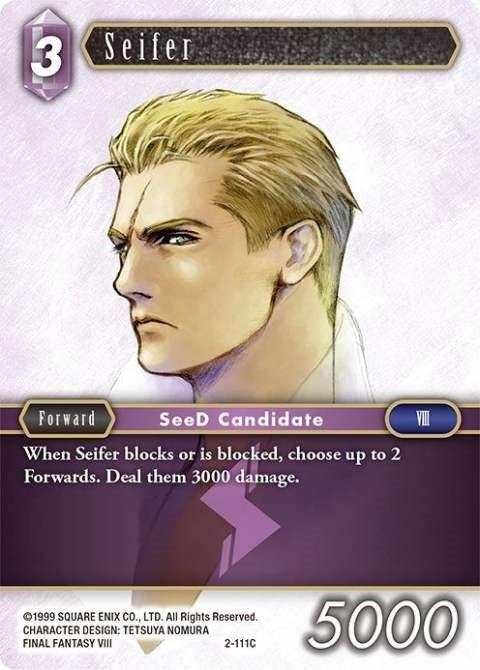 Seifer (Common) (2) [OP2] - Final Fantasy TCG Single