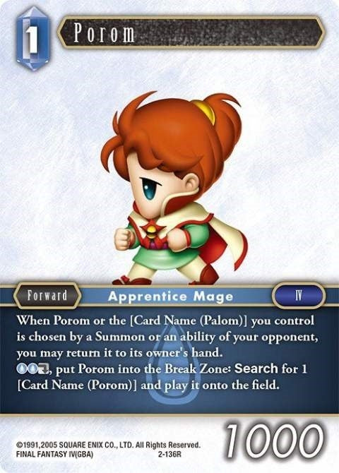 Porom (Rare) (2) [OP2] - Final Fantasy TCG Single