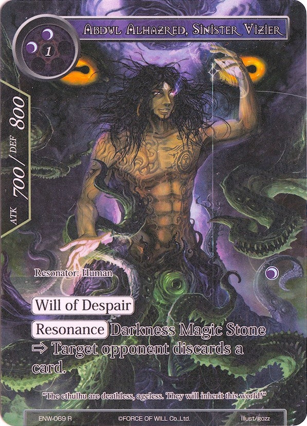 Abdul Alhazred Sinister Vizier (Full Art) (69) [ENW] - Force of Will Single