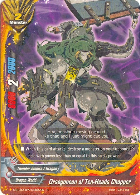 Orsogoneon of Ten-Heads Chopper (1010027) [X-BT01A] - Future Card BuddyFight Single