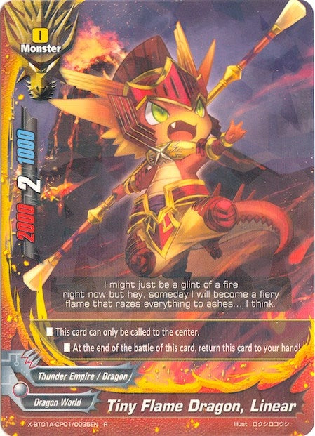 Tiny Flame Dragon Linear (1010035) [X-BT01A] - Future Card BuddyFight Single