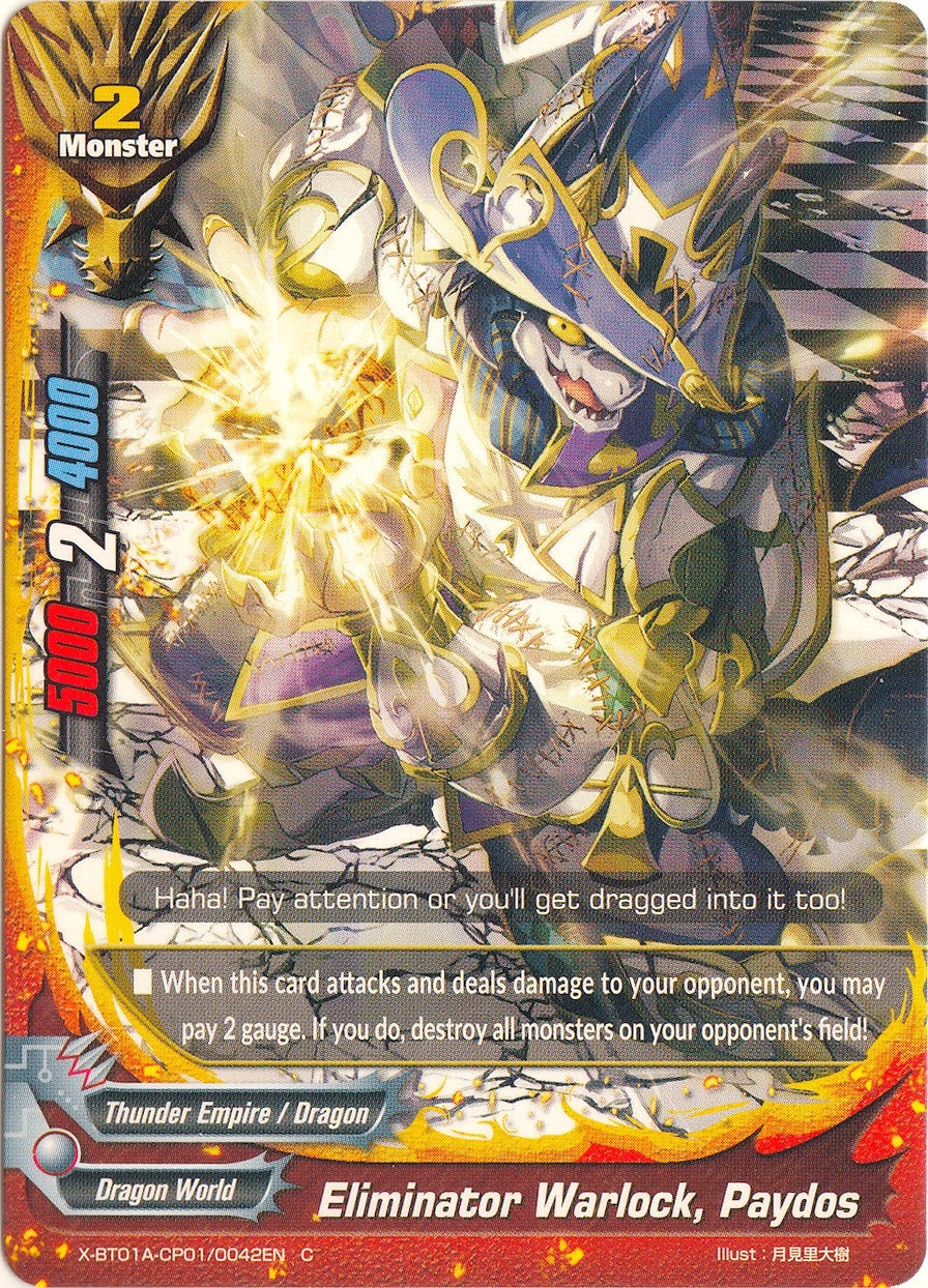 Eliminator Warlock Paydos (1010042) [X-BT01A] - Future Card BuddyFight Single