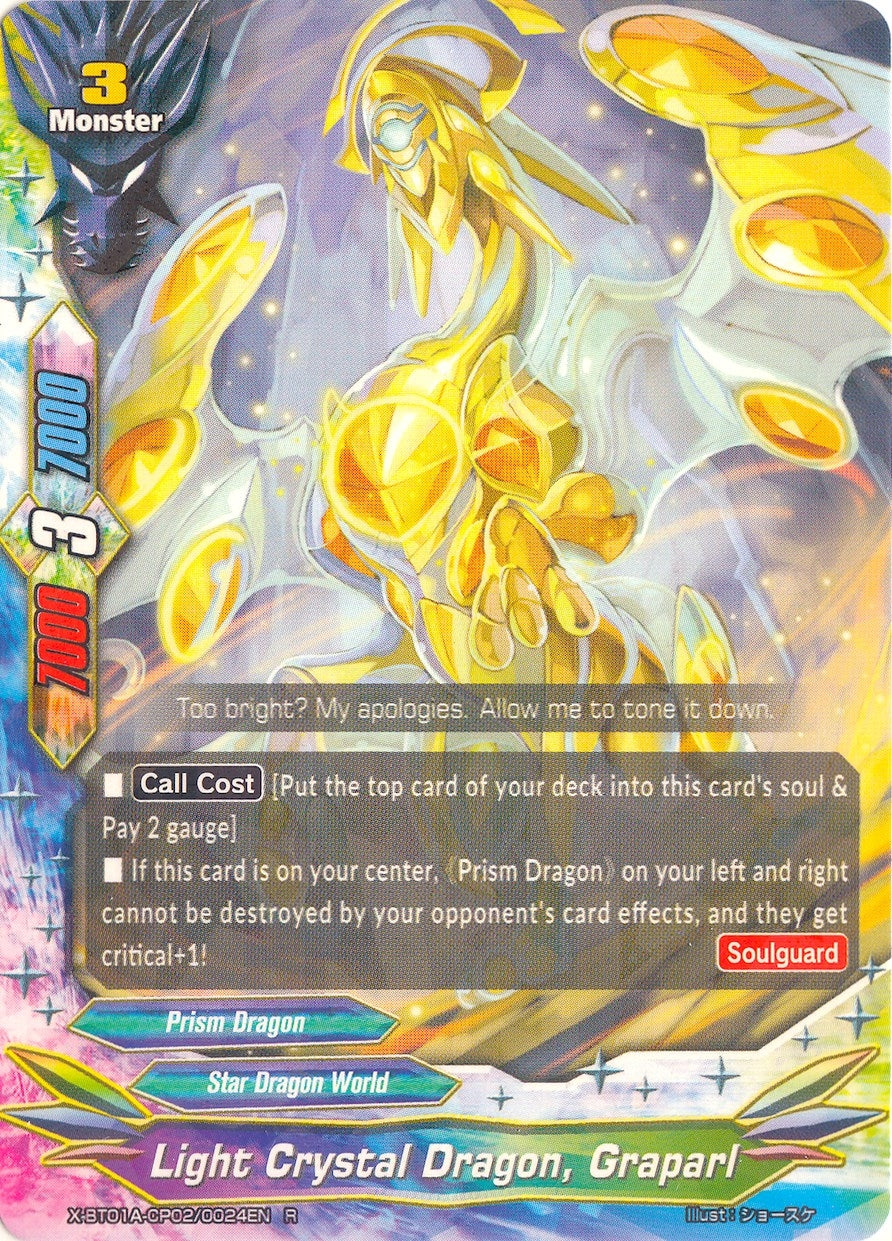 Light Crystal Dragon Graparl (1020024) [X-BT01A] - Future Card BuddyFight Single