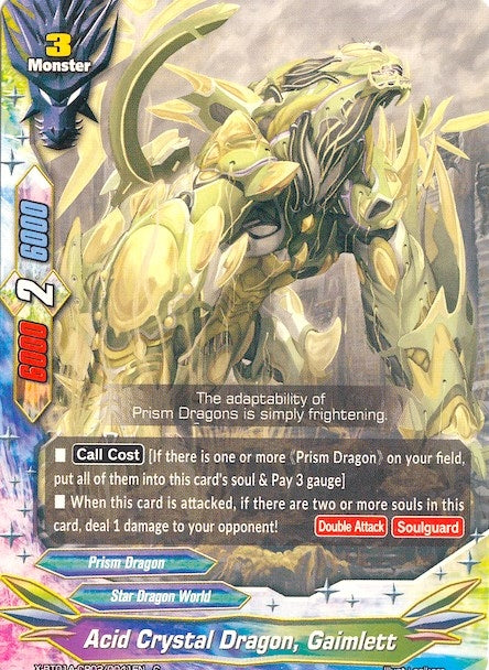 Acid Crystal Dragon Gaimlett (1020041) [X-BT01A] - Future Card BuddyFight Single