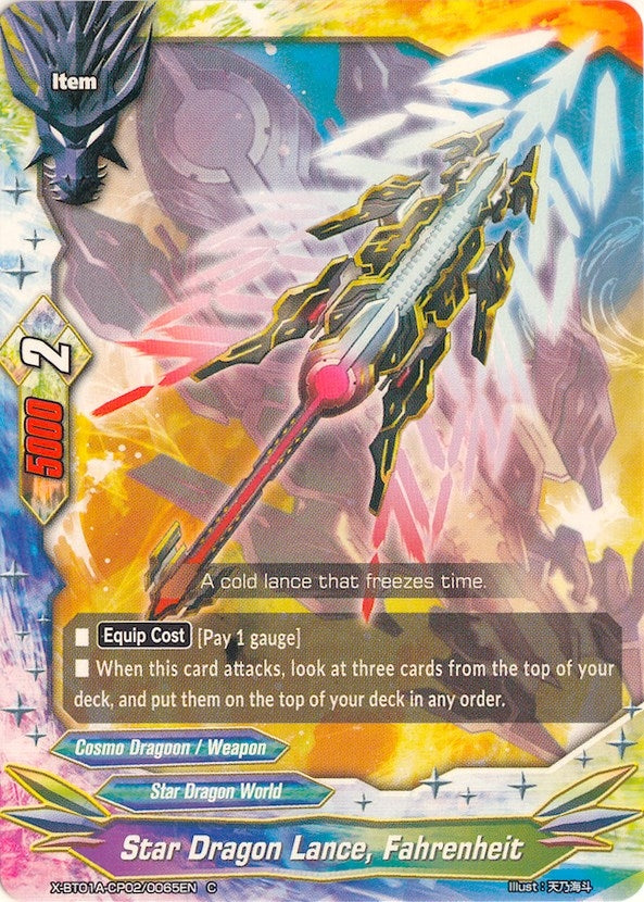 Star Dragon Lance Fahrenheit (1020065) [X-BT01A] - Future Card BuddyFight Single