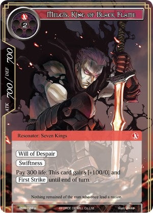 Melgis King of Black Flame (24) [ENW] - Force of Will Single