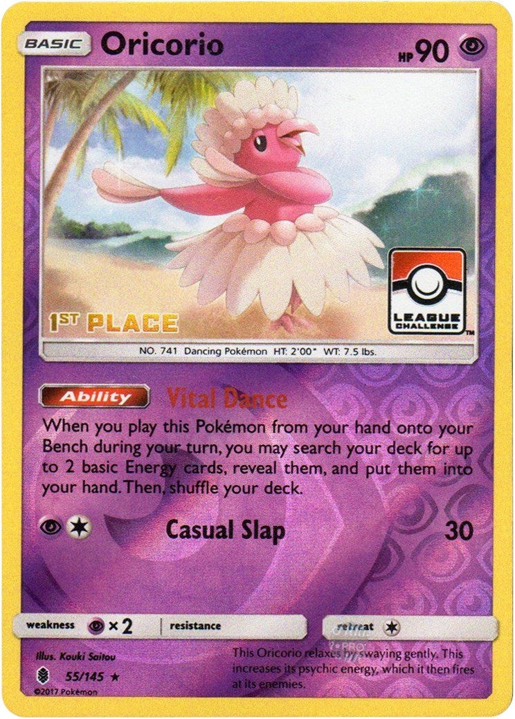 Image for Oricorio - 55/145 (League Challenge) [1st Place] (055/145) (League & Championship Cards) - Pokemon