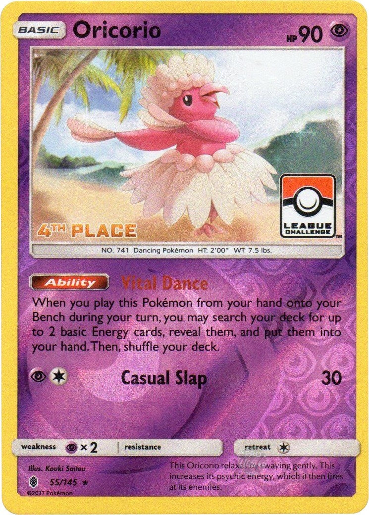 Image for Oricorio - 55/145 (League Challenge) [4th Place] (055/045) (League & Championship Cards) - Pokemon
