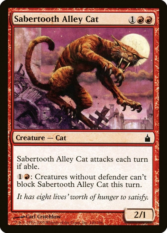 Sabertooth Alley Cat (140) [RAV] - MTG Single