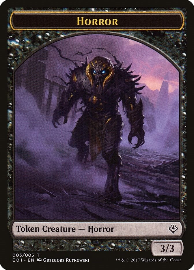 Horror // Zombie Double-Sided Token (0) [AC2] - MTG Single