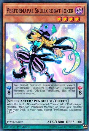 Performapal Skullcrobat Joker (22) (PEVO) - YuGiOh Single