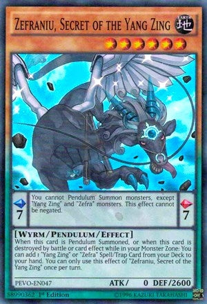 Zefraniu Secret of the Yang Zing (47) (PEVO) - YuGiOh Single