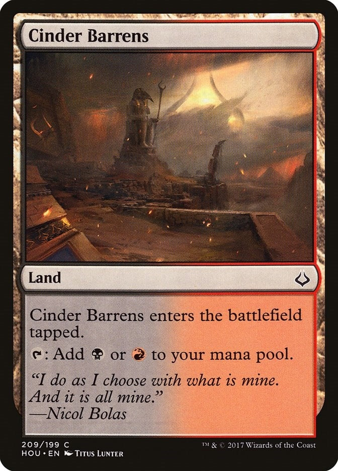 Cinder Barrens (209) [HOU] - MTG Single