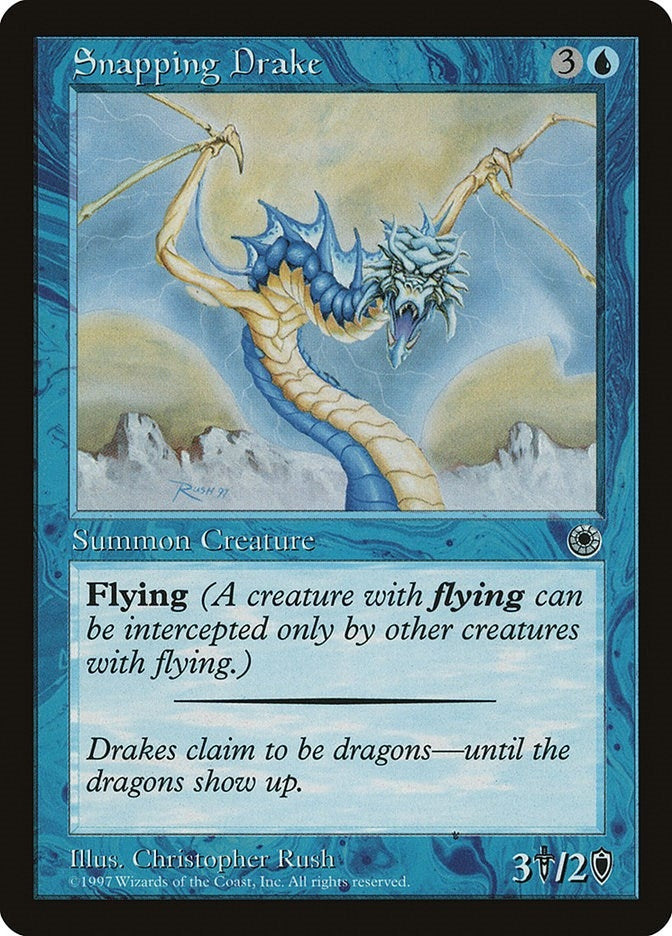Snapping Drake (Reminder Text) [POR] - MTG Single