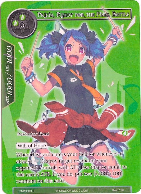 Pricia Ready for the Final Battle (Alternate Full Art) (60) [ENW] - Force of Will Single