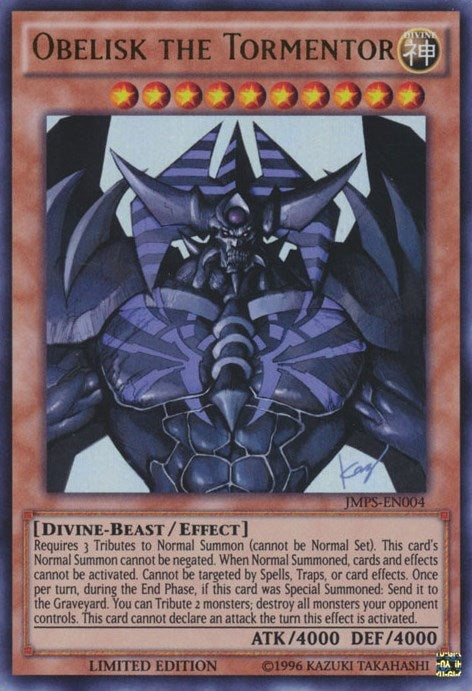Obelisk the Tormentor (JMPS-EN004) (4) (SJMP) - YuGiOh Single