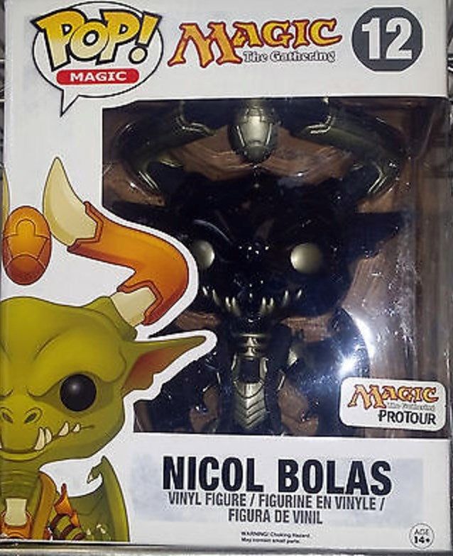 Magic the Gathering: Black / Silver Nicol Bolas (MTG Pro Tour Limited Edition) Super Sized 6’’ (12) [POP!] - Funko