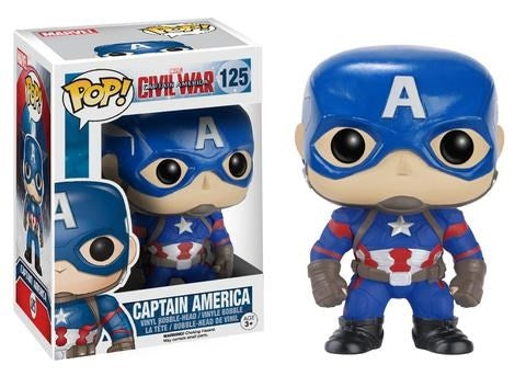 Captain America: Civil War: Captain America (Bobble-Head) (125) [POP!] - Funko Sealed