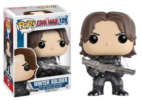 Captain America: Civil War: Winter Soldier (Bobble-Head) (129) [POP!] - Funko Sealed