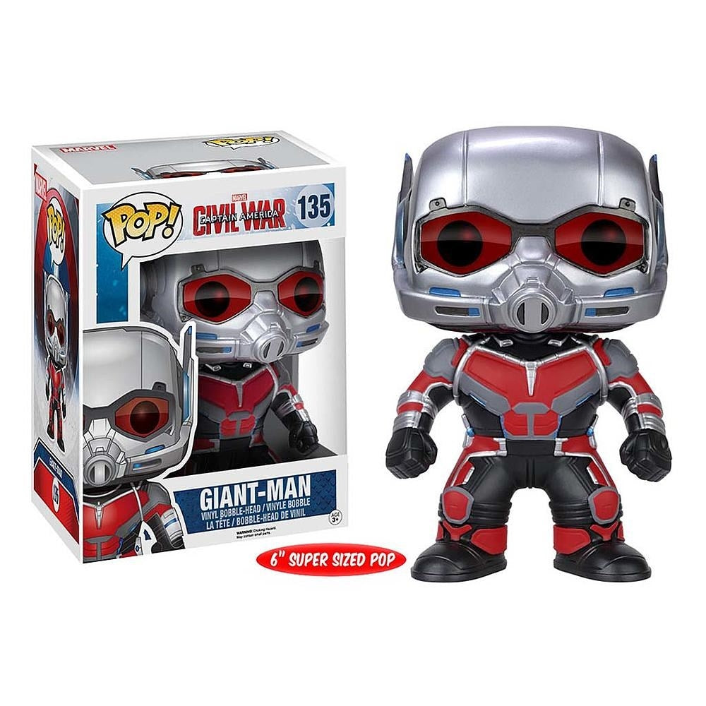 Captain America: Civil War: Giant Man (Bobble-Head) Super Sized 6’’ (135) [POP!] - Funko Sealed