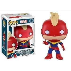 Marvel: Captain Marvel (Masked Version) (Bobble-Head) (GTS Exclusive) (154) [POP!] - Funko Sealed