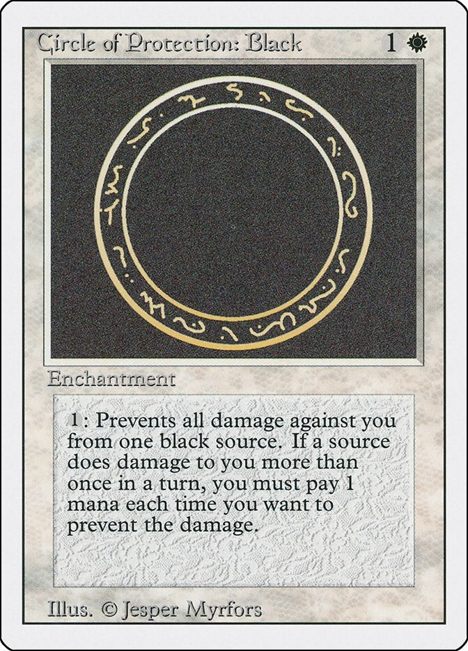 Circle of Protection: Black [3ED] - MTG Single