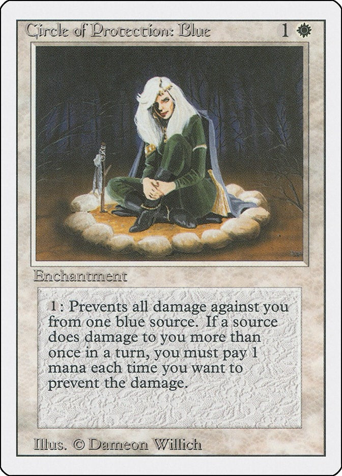 Circle of Protection: Blue [3ED] - MTG Single