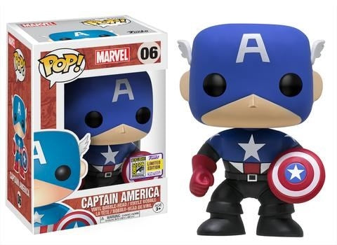 Marvel: Captain America (Bobble-Head) (Bucky Cap) (Limited Edition) (SDCC 2017 Exclusive) (6) [POP!] - Funko Sealed