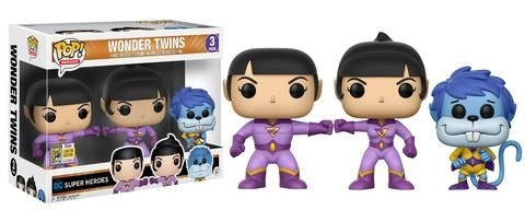 Wonder Twins 3 pack - Zan Jayna and Gleek (Limited Edition) (SDCC 2017 Exclusive) [POP!] - Funko Sealed