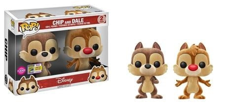 Disney: Chip and Dale 2-pack (Flocked) (Limited Edition) (SDCC 2017 Exclusive) [POP!] - Funko Sealed
