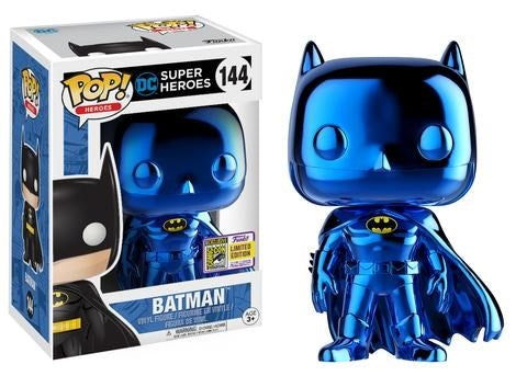 Batman: Blue Chrome Batman (Toy Tokyo) (Metallic) (Limited Edition) (SDCC 2017 Exclusive) (144) [POP!] - Funko Sealed