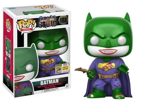 Suicide Squad: Joker Batman (Metallic) (Limited Edition) (SDCC 2017 Exclusive) (188) [POP!] - Funko Sealed