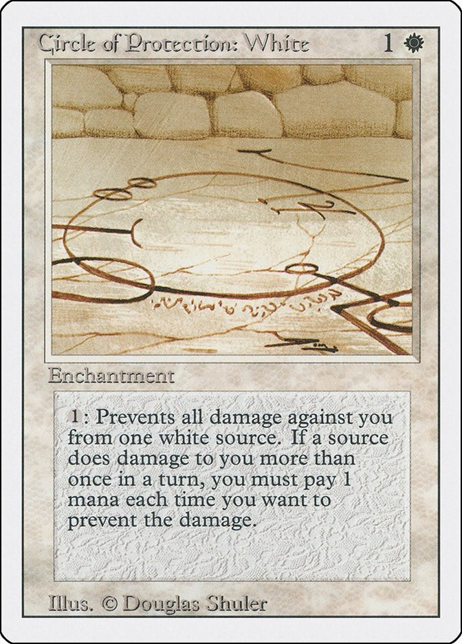 Circle of Protection: White [3ED] - MTG Single