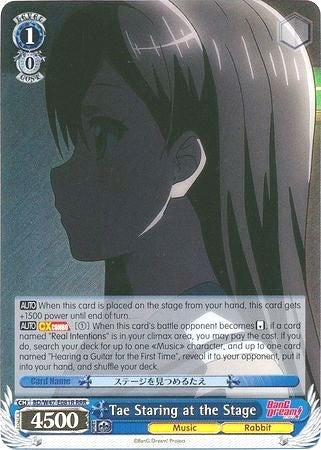 Tae Staring at the Stage (RRR) (47081) [BD/W47] - Weiss Schwarz Single