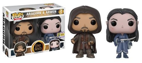 Lord of the Rings: Aragon and Arwen 2-pack (Limited Edition) (SDCC 2017 Exclusive) [POP!] - Funko Sealed